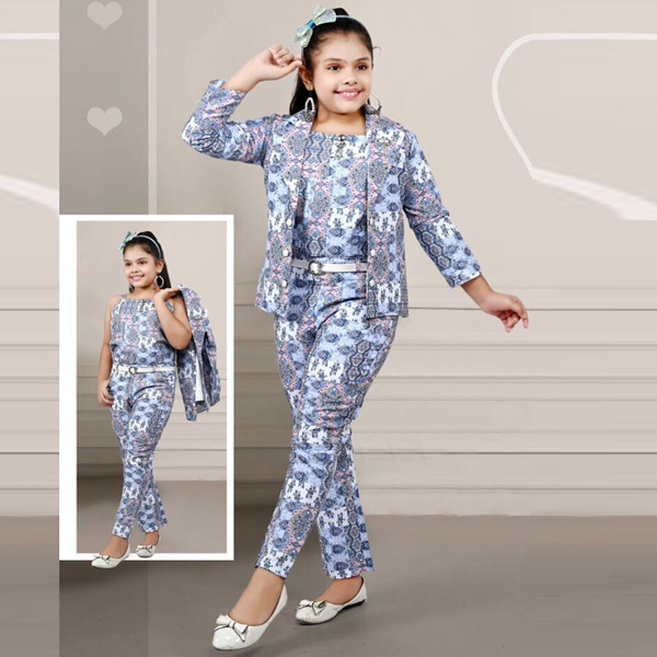 Beautiful Little Twill Cotton Petal Luxe Blazer Set 1985