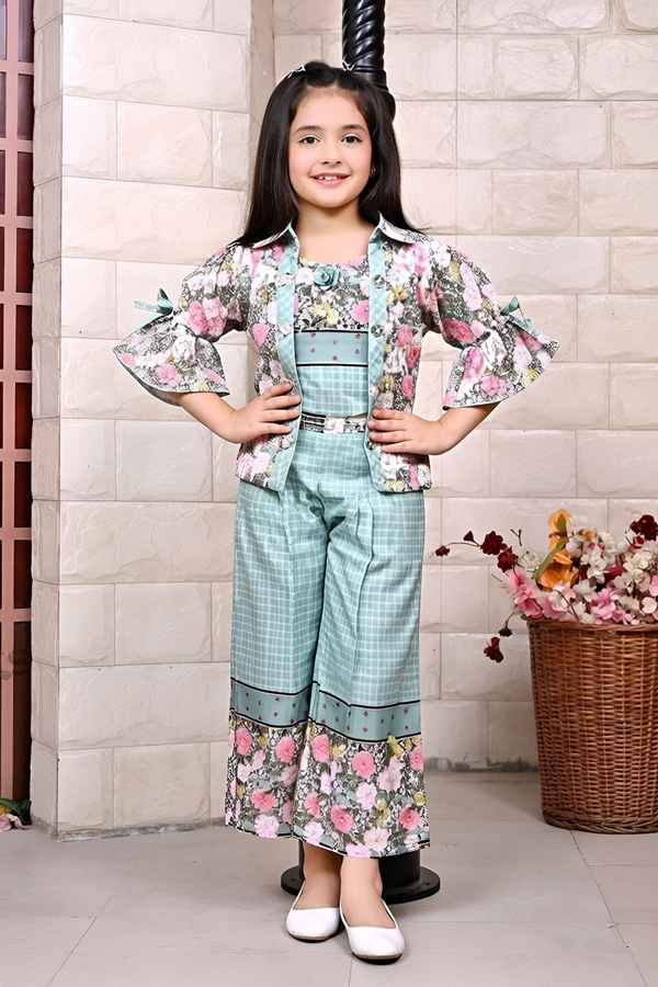 Beautiful Little Twill Cotton Petal Luxe Blazer Set 1987